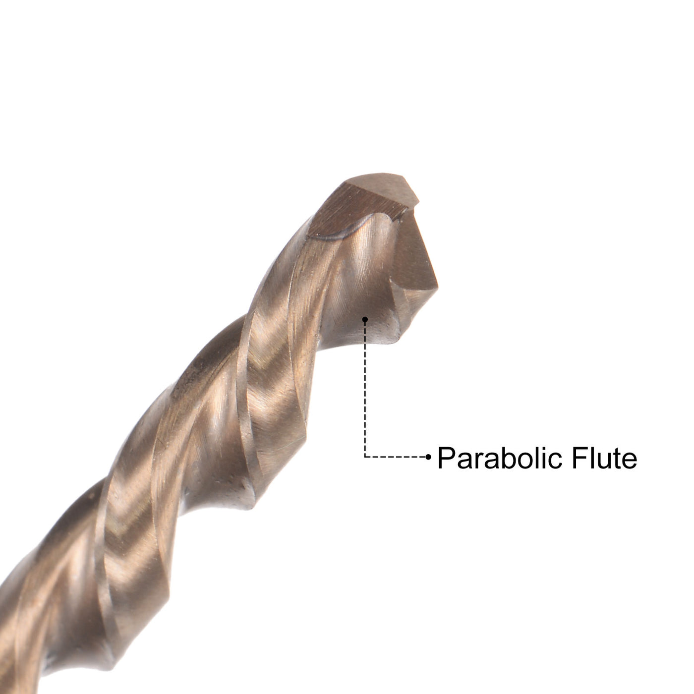 uxcell M35 High-speed Steel Parabolic Flute Drill Bit, Cobalt Steel