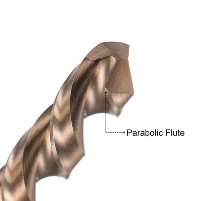 Harfington M35 High-speed Steel Parabolic Flute Drill Bit, Cobalt Steel