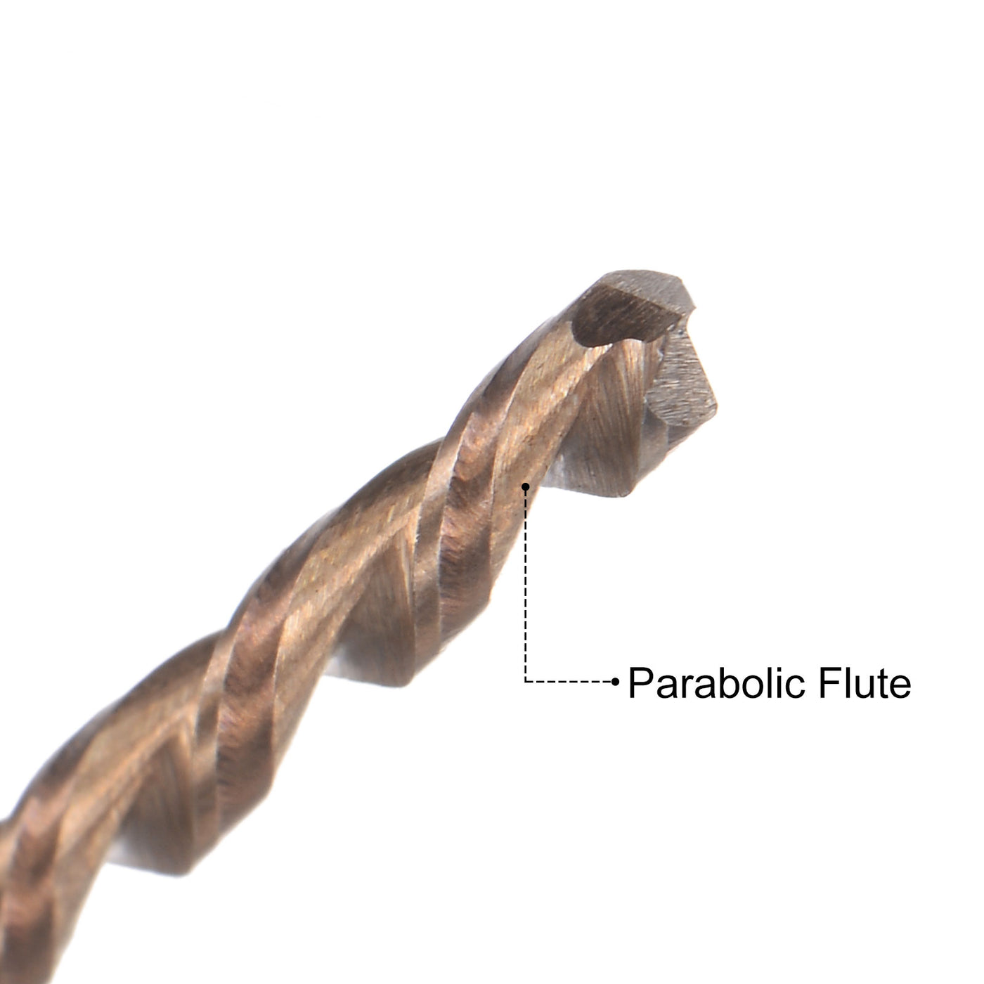 uxcell M35 High Speed Steel Parabolic Flute Drill Bit, Cobalt Steel