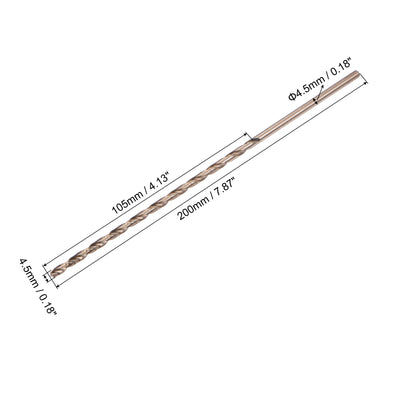 Harfington M35 High Speed Steel Parabolic Flute Drill Bit, Cobalt Steel
