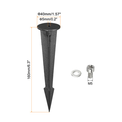 Harfington Solar Light Spike, Threaded M5 Ground Stakes for Garden Pathway Landscape Lamps