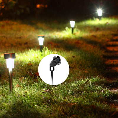 Harfington Solar Light Spike, Threaded M5 Ground Stakes for Garden Pathway Landscape Lamps