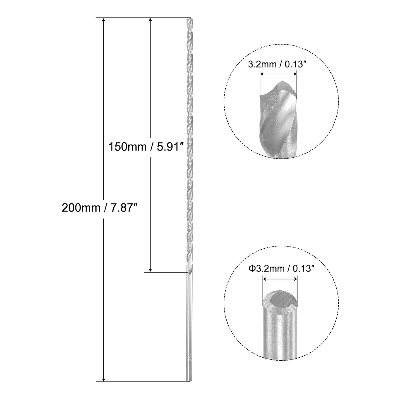 uxcell 6542 High Speed Steel Twist Drill Bit Tools