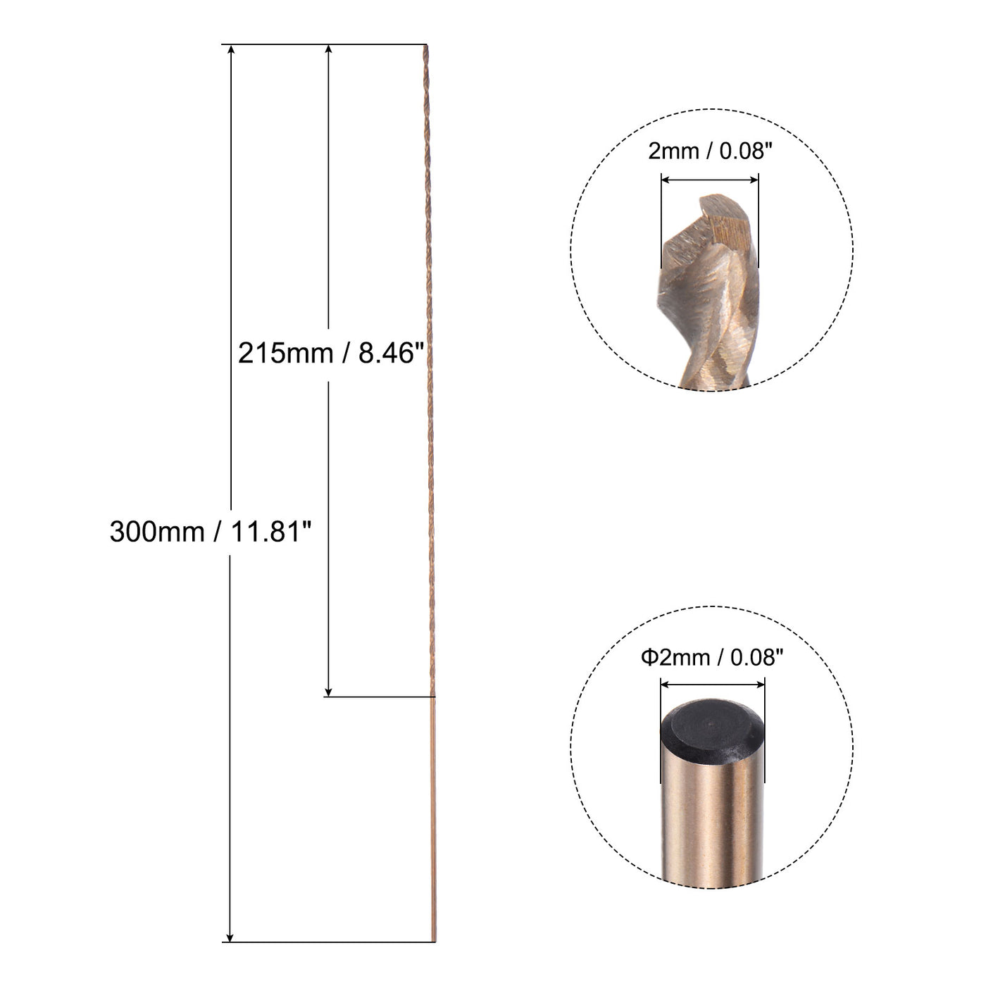 uxcell M35 High Speed Steel Twist Drill Bit