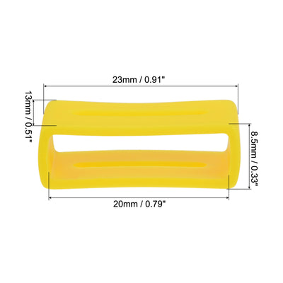 Harfington Watch Band Double-sided Slotted Loops Silicone for Band
