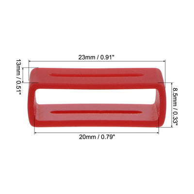 Harfington Watch Band Double-sided Slotted Loops Silicone for Band