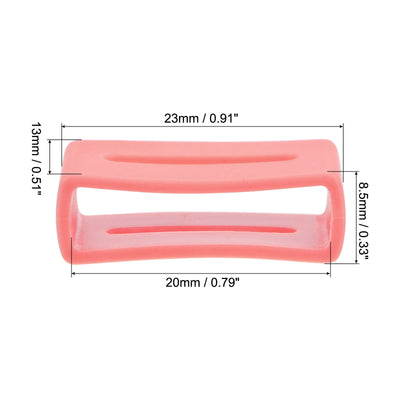 Harfington Watch Band Double-sided Slotted Loops Silicone for Band