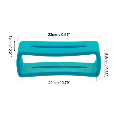 Harfington Watch Band Double-sided Slotted Loops Silicone for Band