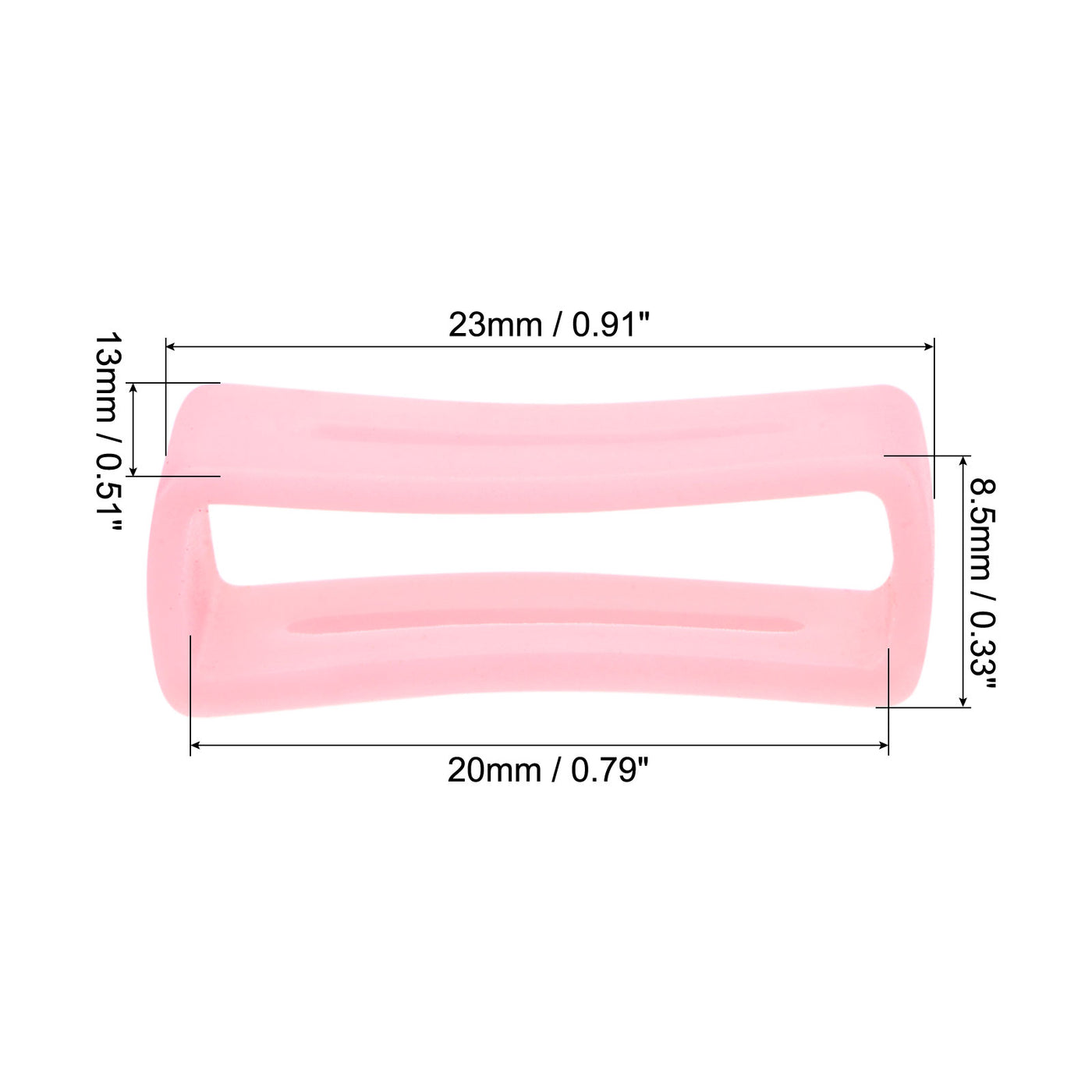 uxcell Watch Band Double-sided Slotted Loops Silicone for Band