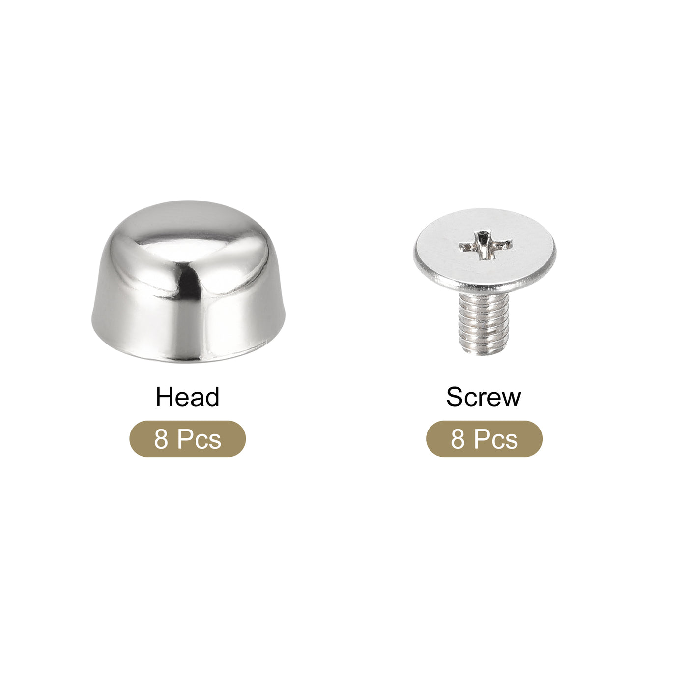 Harfington Screw Back Rivets, Hollow Curved Head Leather Studs