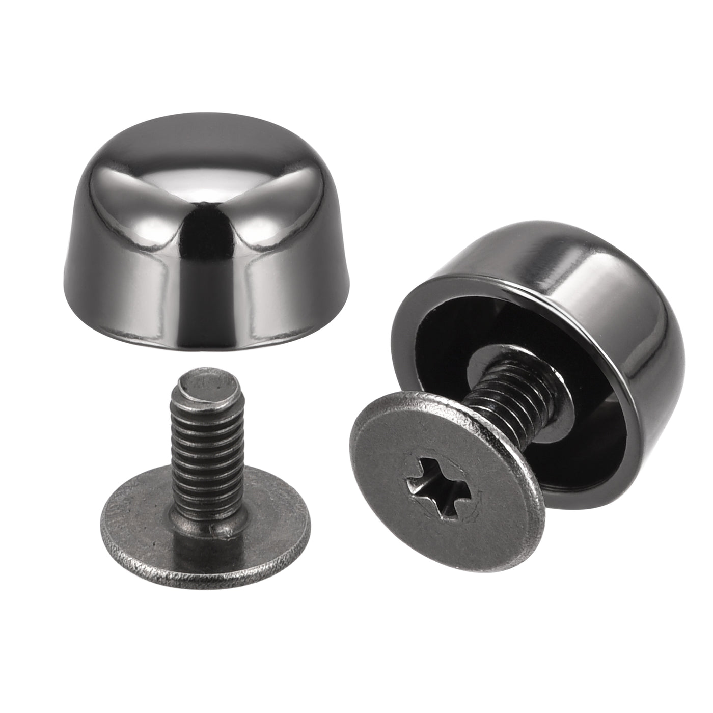 Harfington Screw Back Rivets, Hollow Curved Head Leather Studs