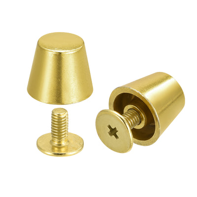Harfington Screw Back Rivets Hollow Flat Head Leather Studs for DIY
