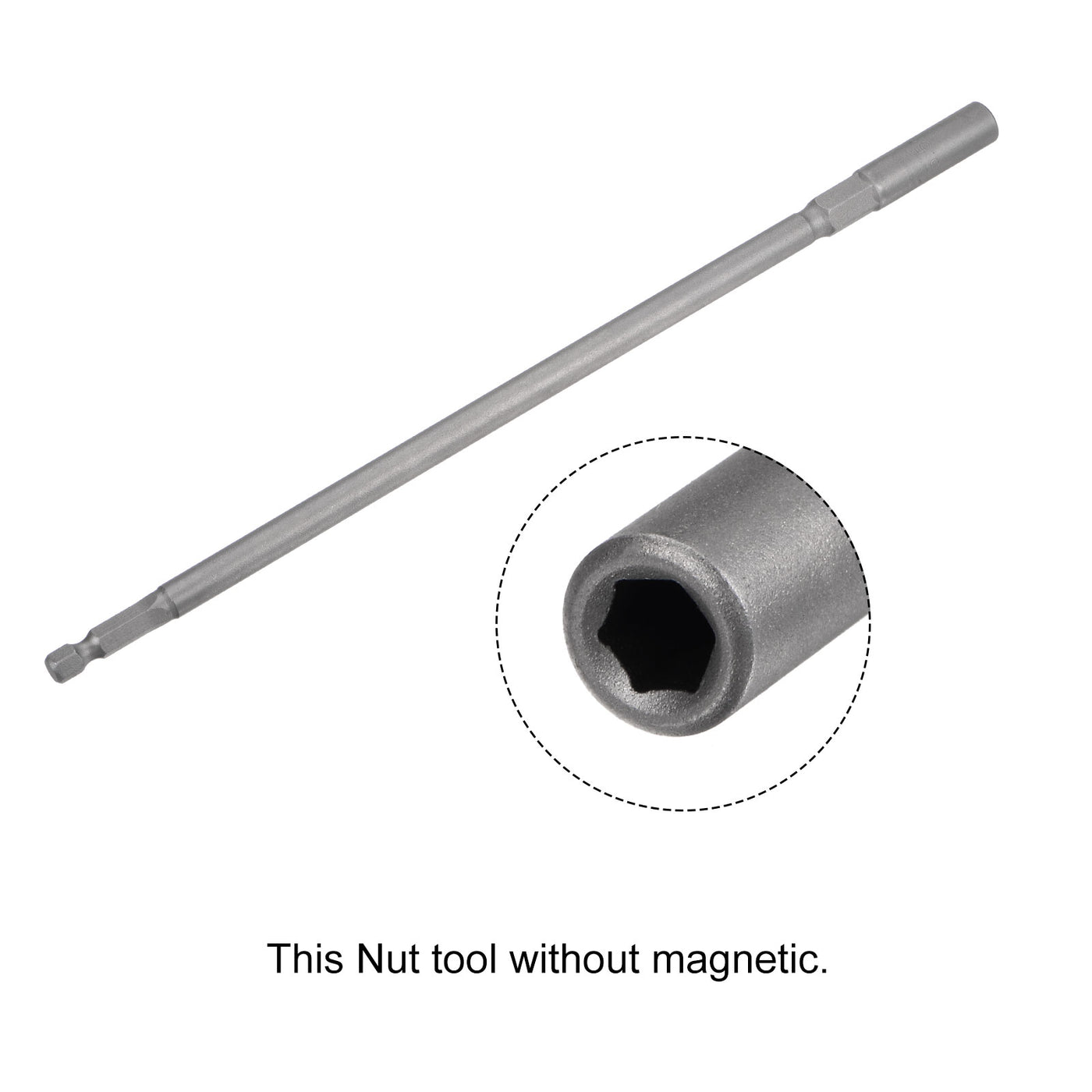 uxcell Quick-Change Hex Shank Nut Driver Bit, No-magnetic
