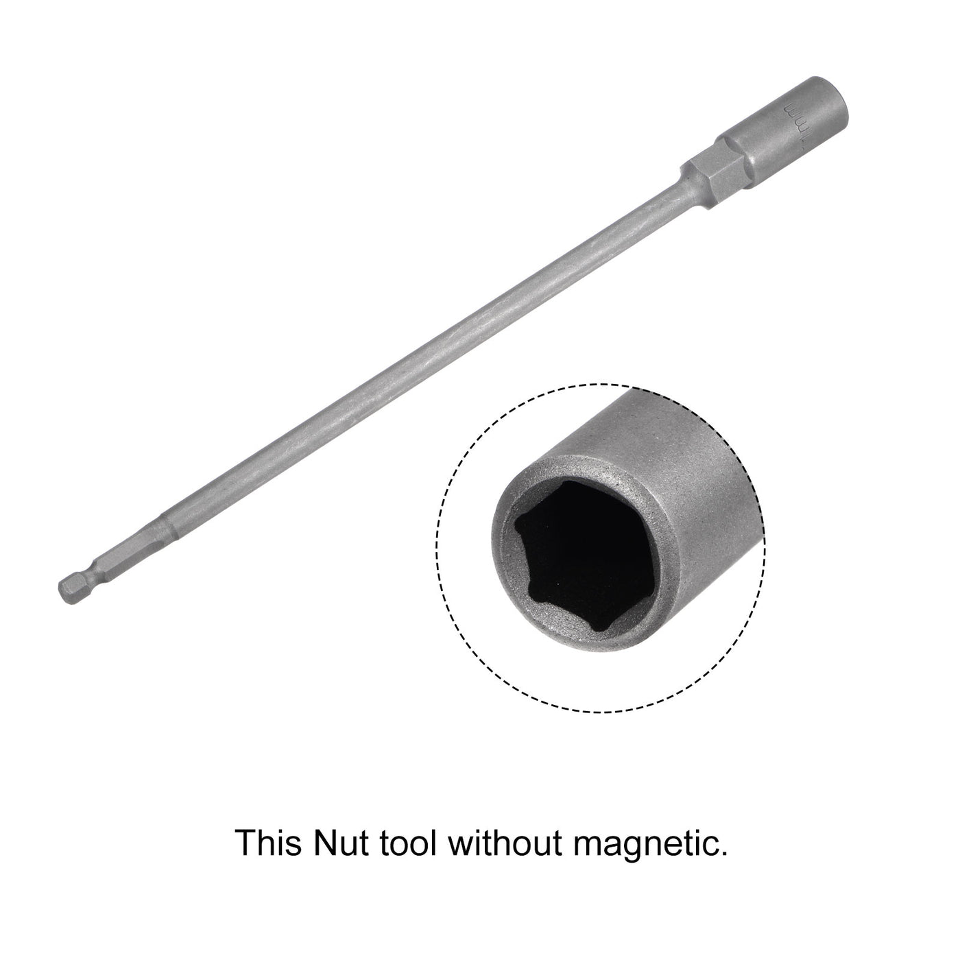 uxcell Quick-Change Hex Shank Nut Driver Bit, No-magnetic