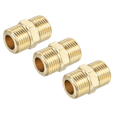 Harfington Brass Pipe Fitting Male Thread Hex Connector Pipe