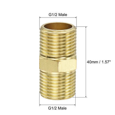 Harfington Brass Pipe Fitting Male Thread Hex Connector Pipe Adapter