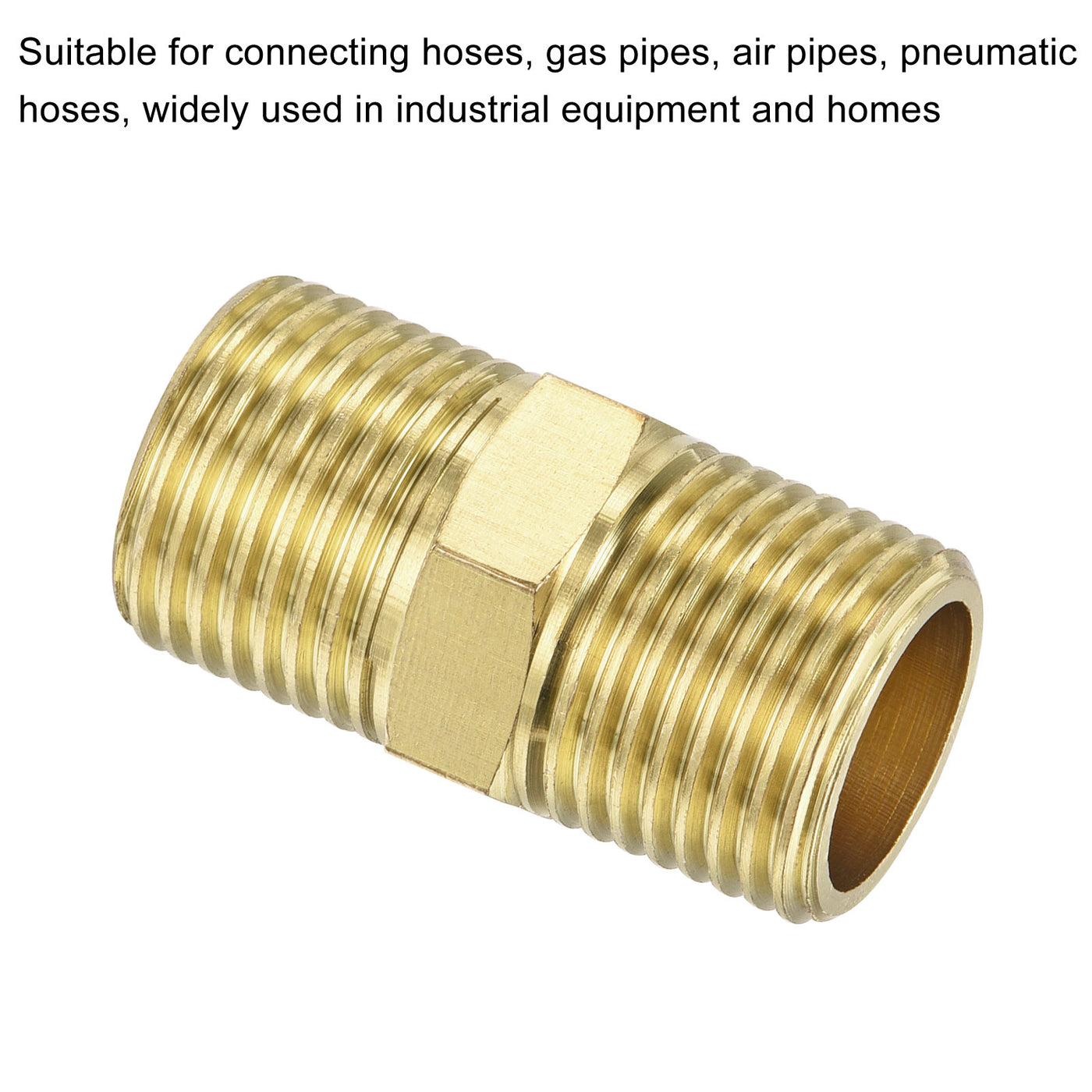 Harfington Brass Pipe Fitting Male Thread Hex Connector Pipe Adapter