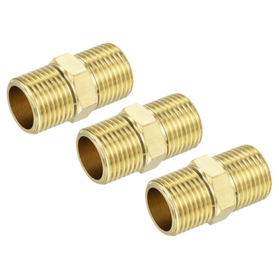 Harfington Brass Pipe Fitting Male Thread Hex Connector Pipe