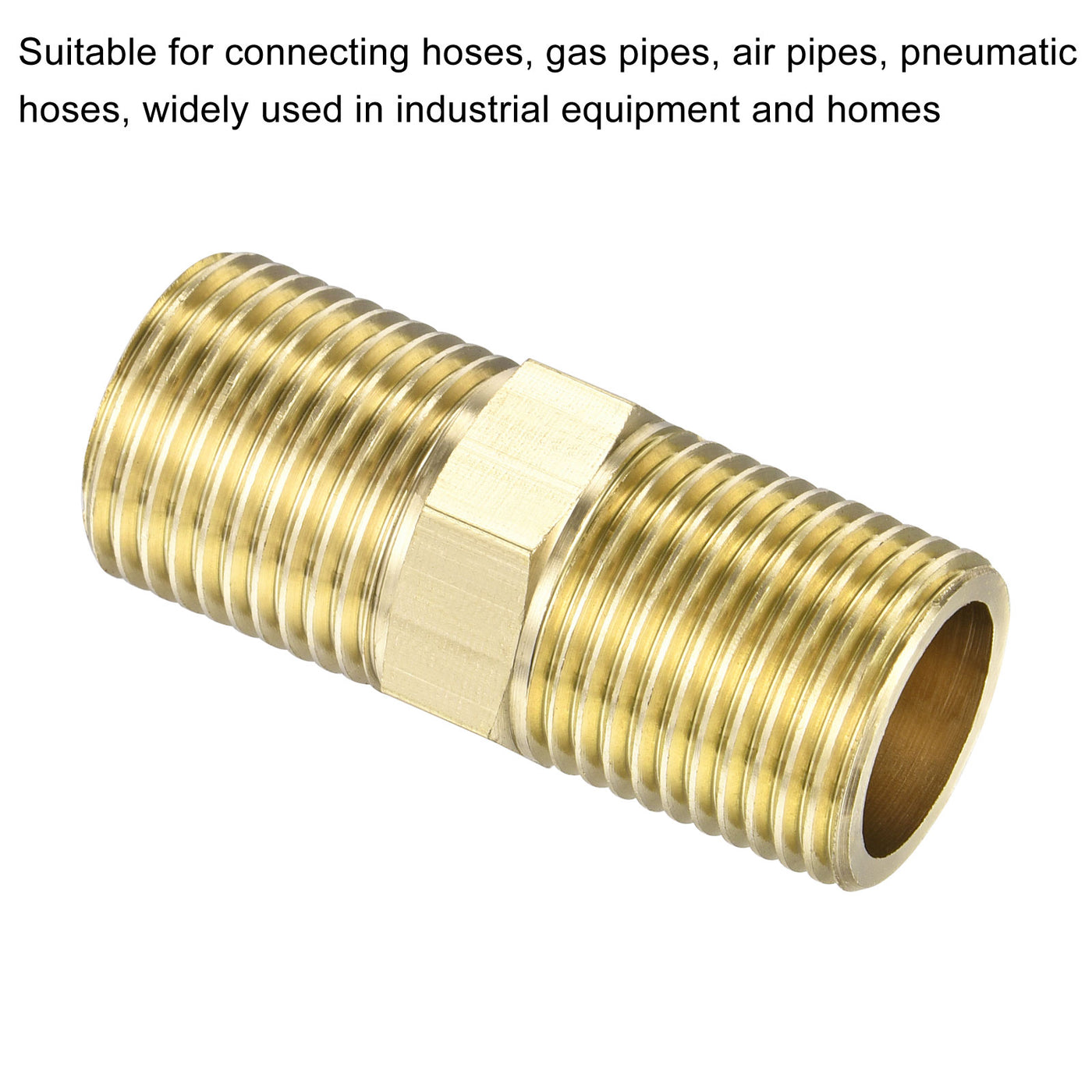 Harfington Brass Pipe Fitting Male Thread Hex Connector Pipe Adapter