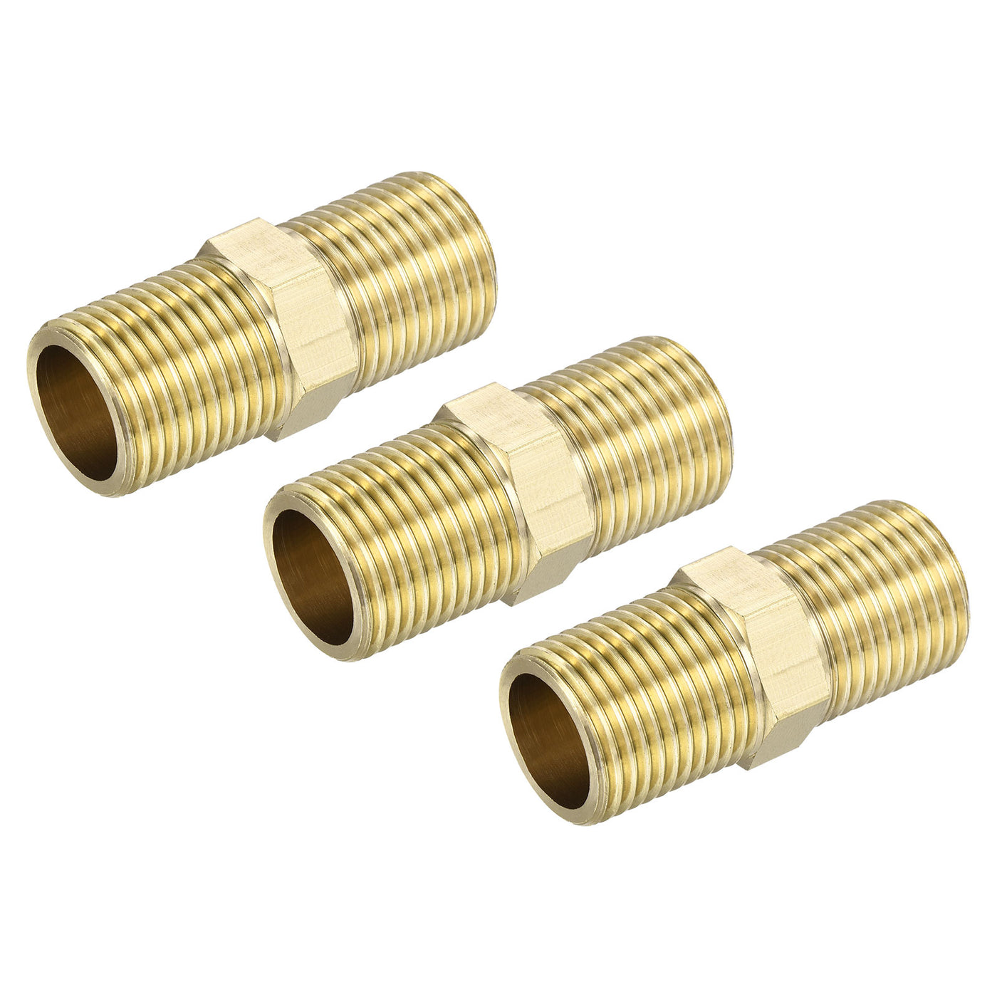 Harfington Brass Pipe Fitting Male Thread Hex Connector Pipe