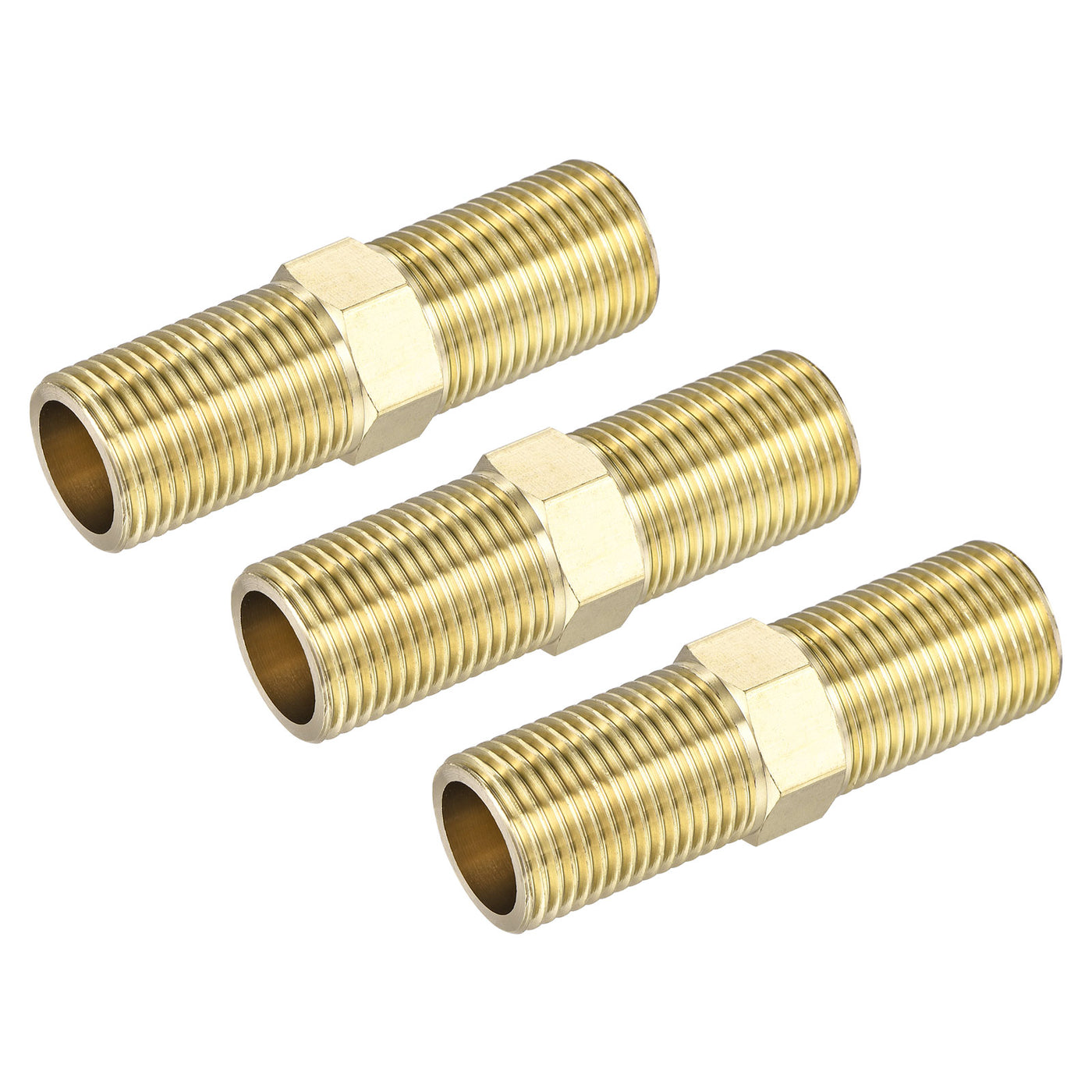 Harfington Brass Pipe Fitting Male Thread Hex Connector Pipe