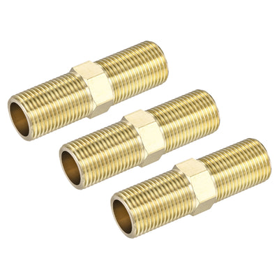 Harfington Brass Pipe Fitting Male Thread Hex Connector Pipe