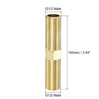 Harfington Brass Pipe Fitting Male Thread Hex Connector Pipe Adapter