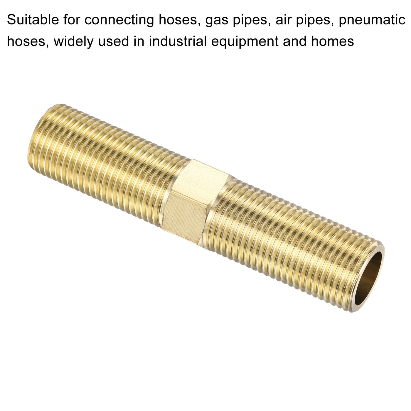Harfington Brass Pipe Fitting Male Thread Hex Connector Pipe Adapter
