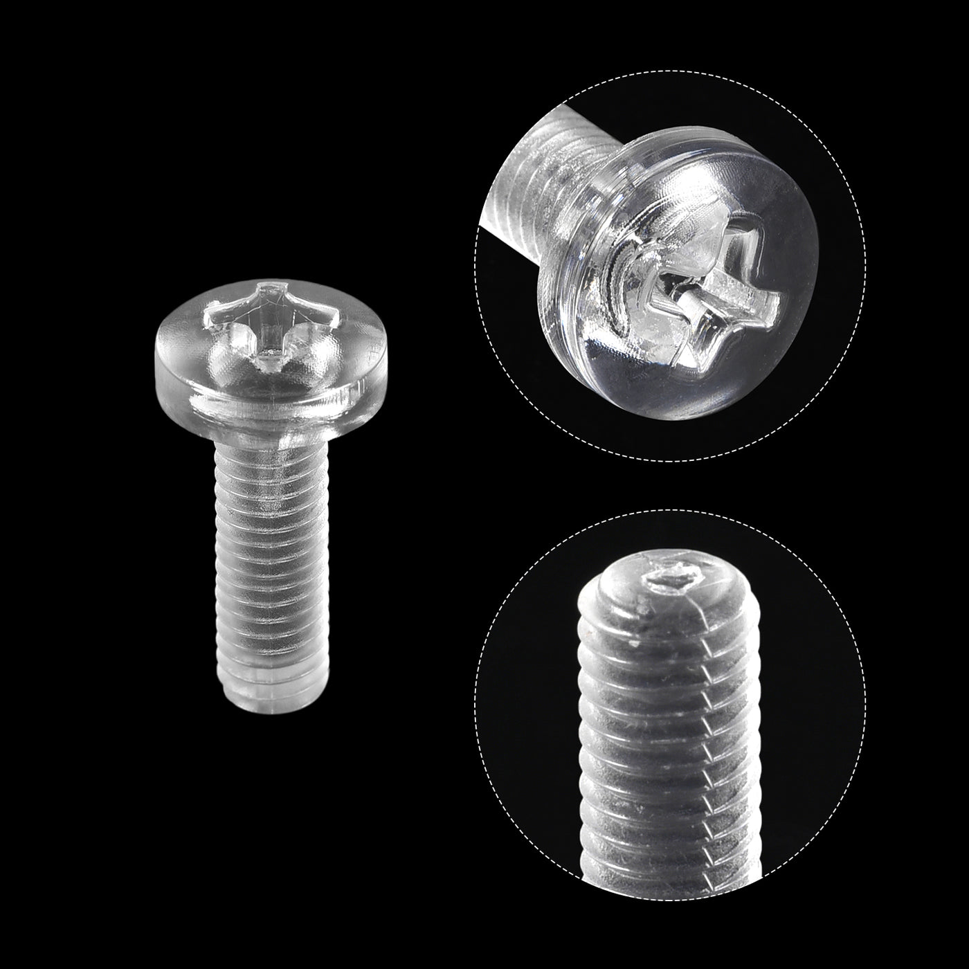 Harfington Plastic Phillips Bolts, PC Pan Head Machine Screws