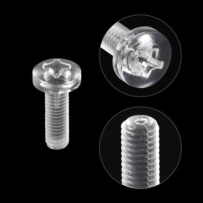 Harfington Plastic Phillips Bolts, PC Pan Head Machine Screws