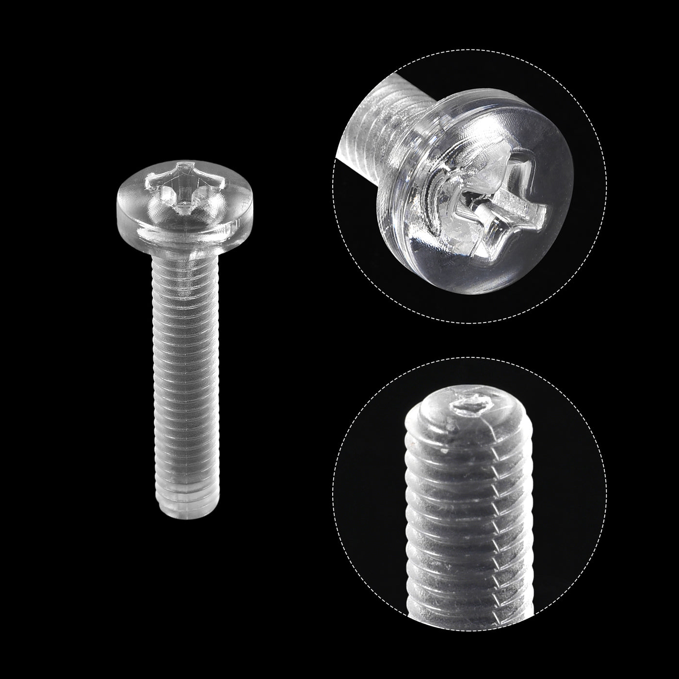 Harfington Plastic Phillips Bolts, PC Pan Head Machine Screws