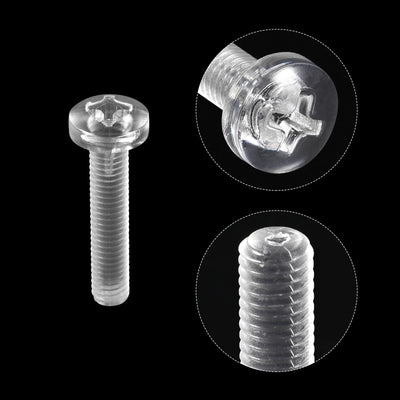 Harfington Plastic Phillips Bolts, PC Pan Head Machine Screws