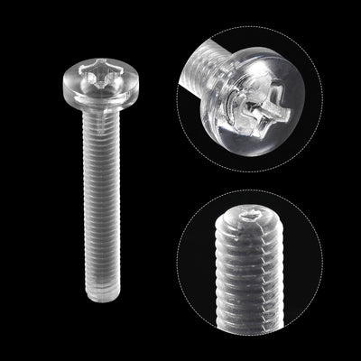 Harfington Plastic Phillips Bolts PC Pan Head Machine Screws