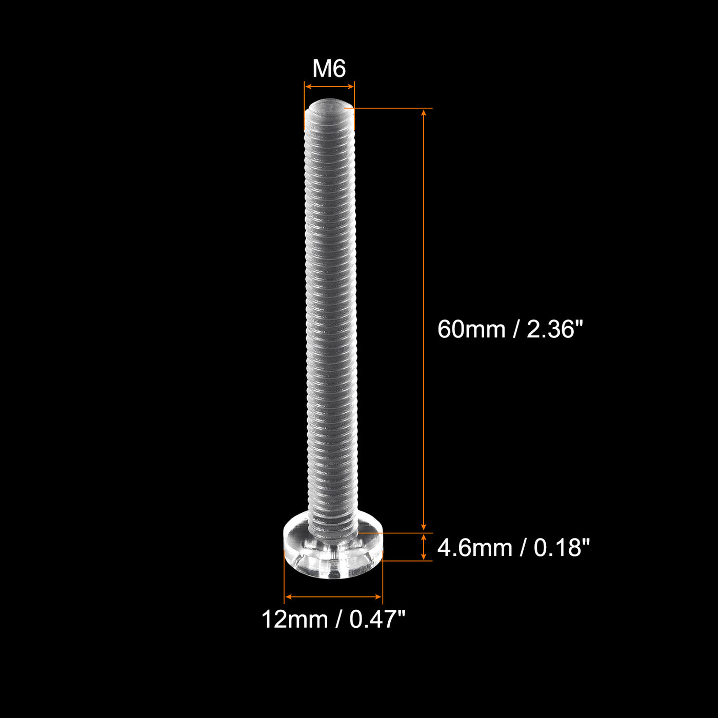 Harfington Plastic Phillips Bolts PC Pan Head Machine Screws