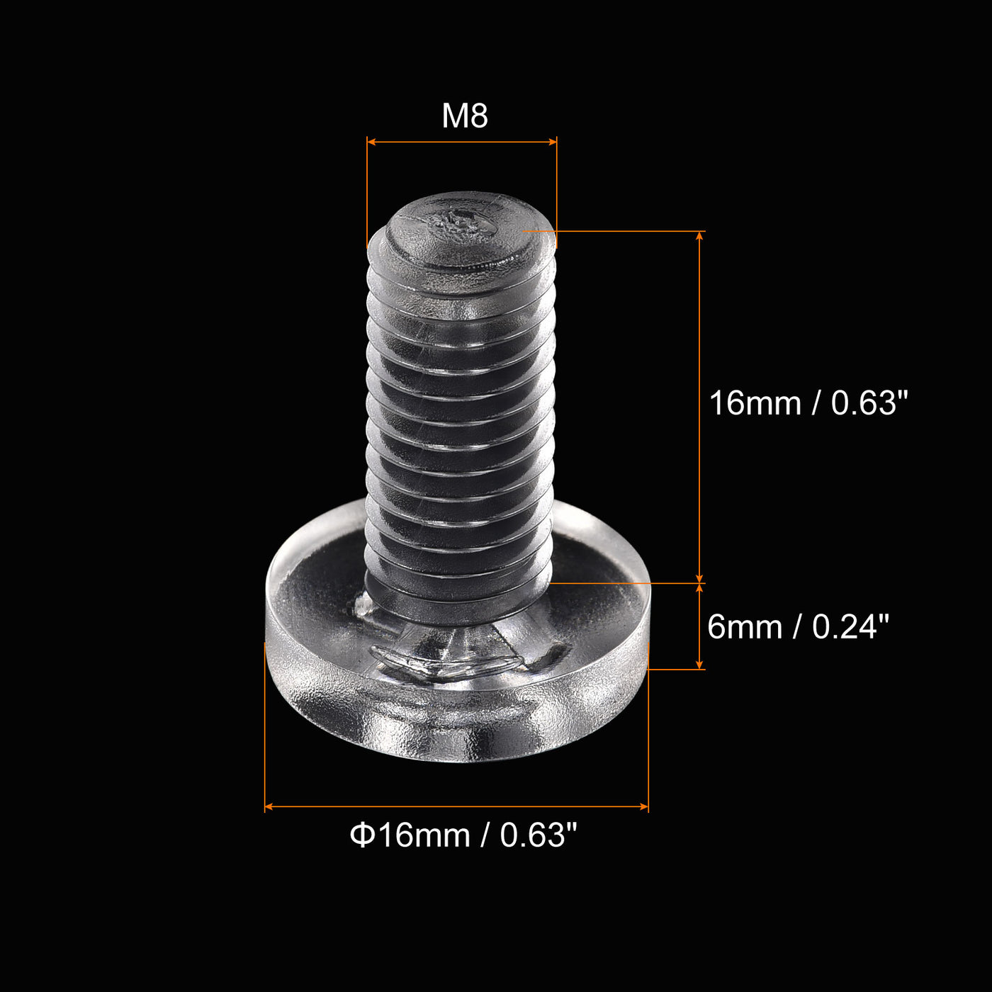 Harfington Plastic Phillips Bolt, PC Pan Head Machine Screws