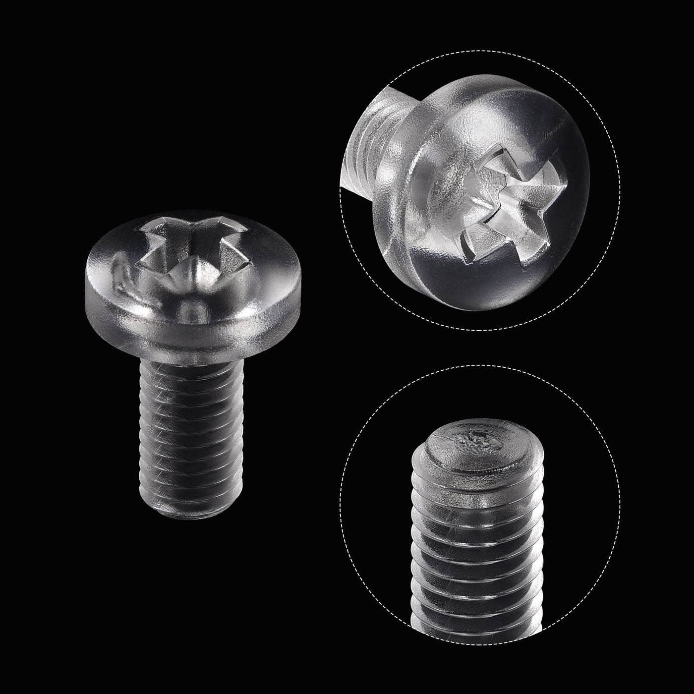 Harfington Plastic Phillips Bolt, PC Pan Head Machine Screws