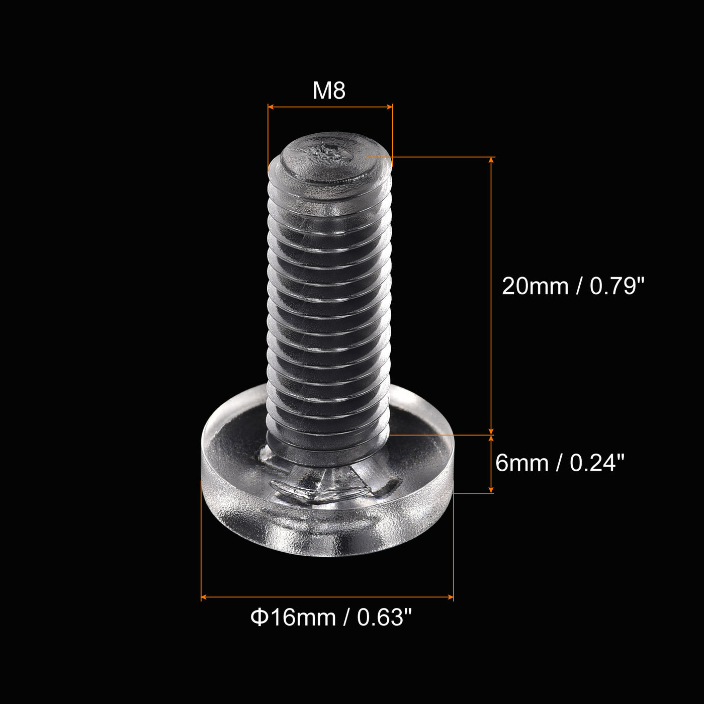 Harfington Plastic Phillips Bolt, PC Pan Head Machine Screws