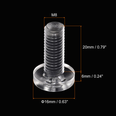 Harfington Plastic Phillips Bolt, PC Pan Head Machine Screws