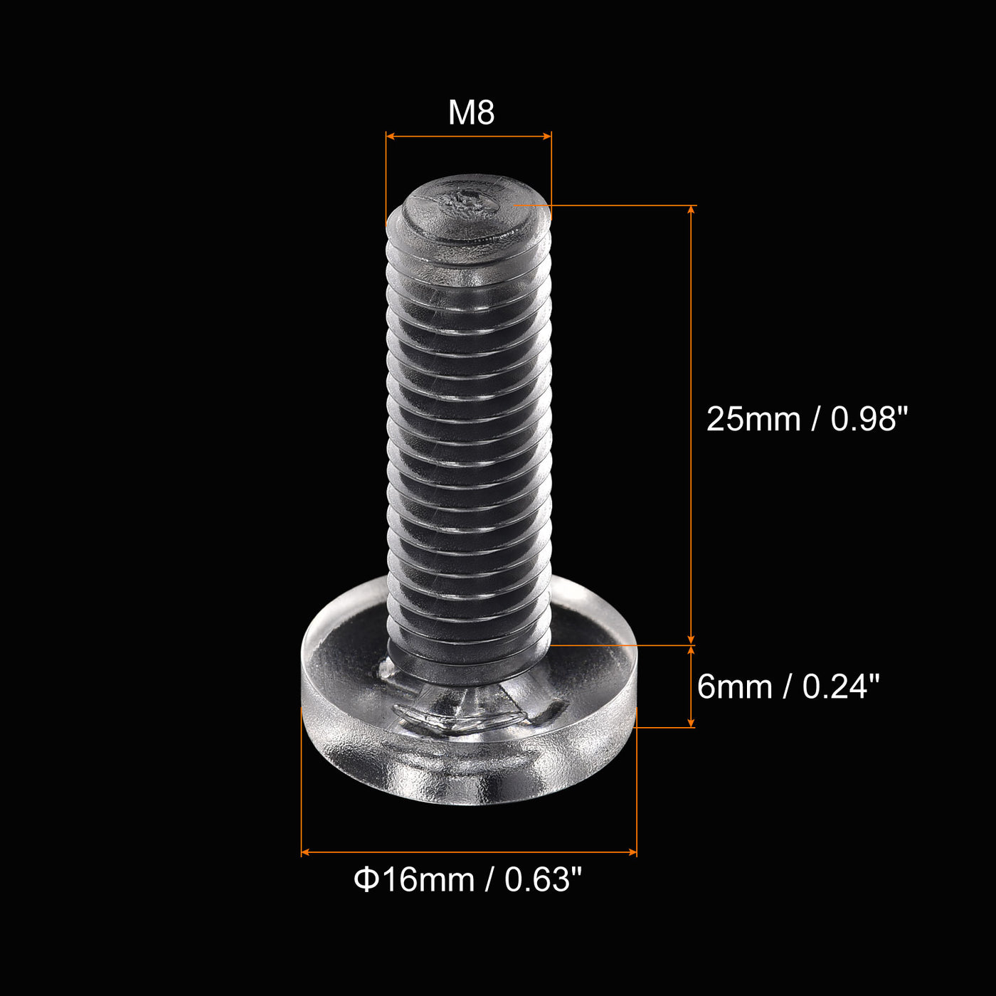 Harfington Plastic Phillips Bolt, PC Pan Head Machine Screws