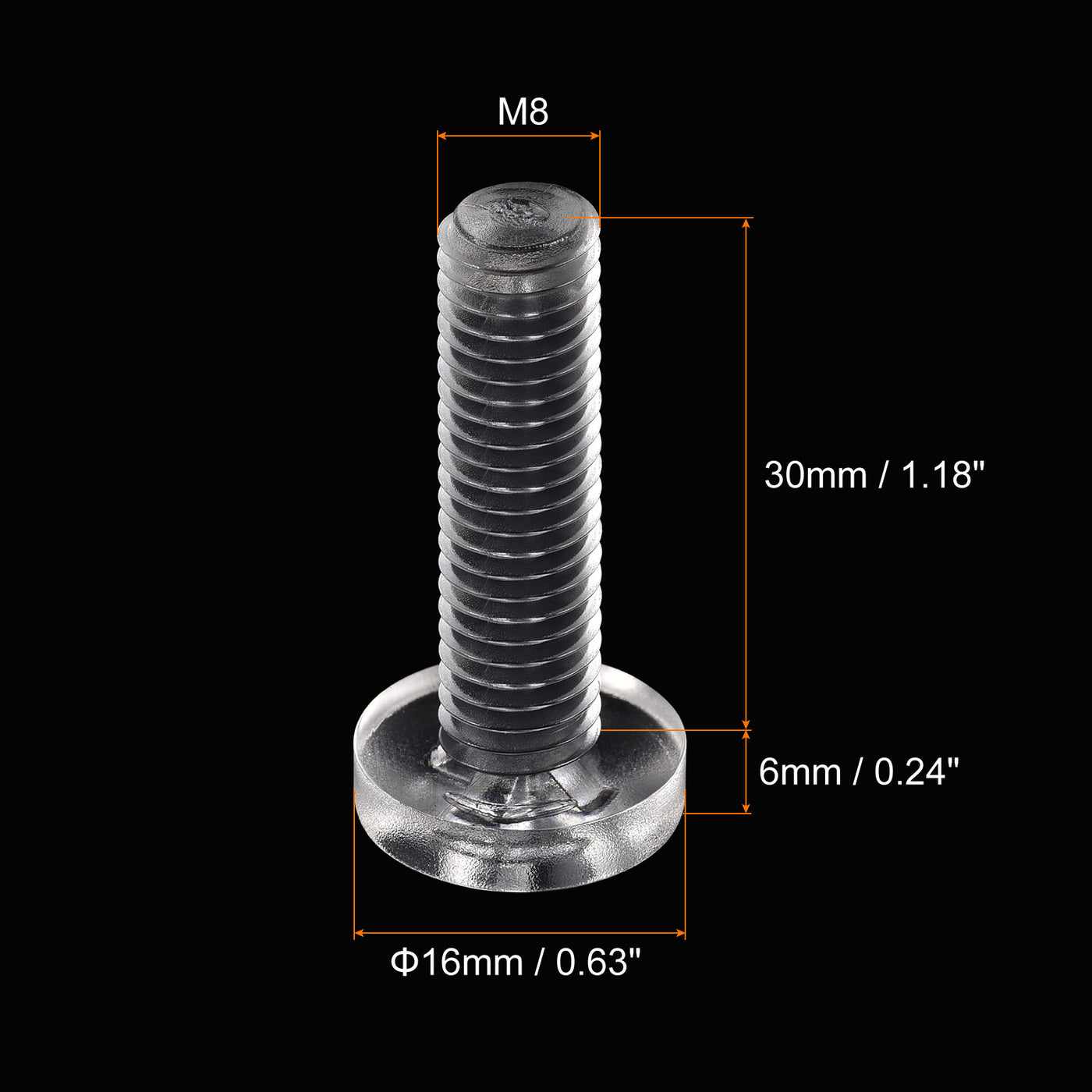 Harfington Plastic Phillips Bolt, PC Pan Head Machine Screws