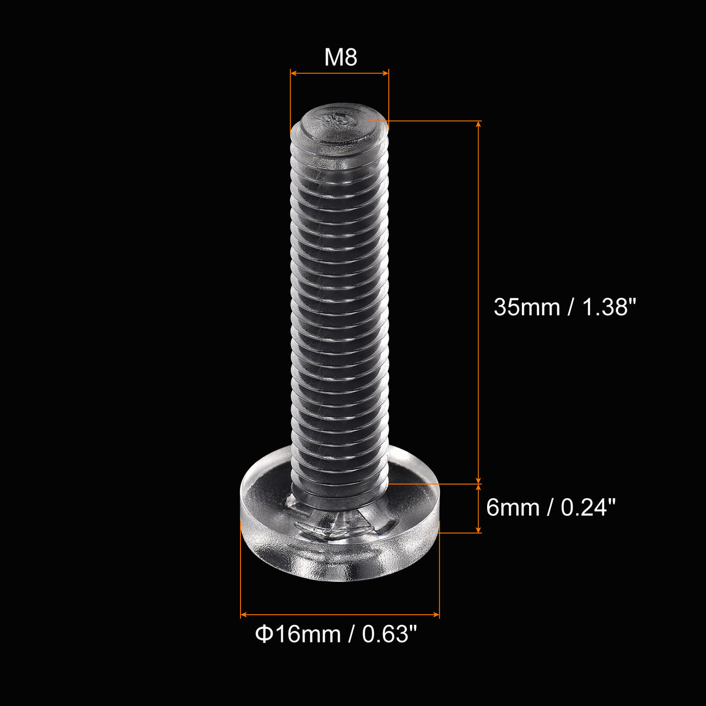 Harfington Plastic Phillips Bolt, PC Pan Head Machine Screws