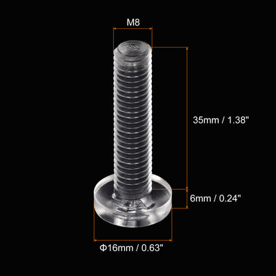 Harfington Plastic Phillips Bolt, PC Pan Head Machine Screws