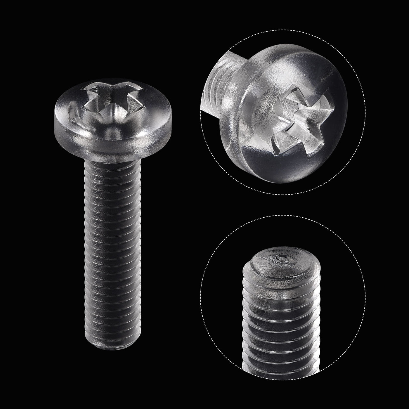 Harfington Plastic Phillips Bolts PC Pan Head Machine Screws