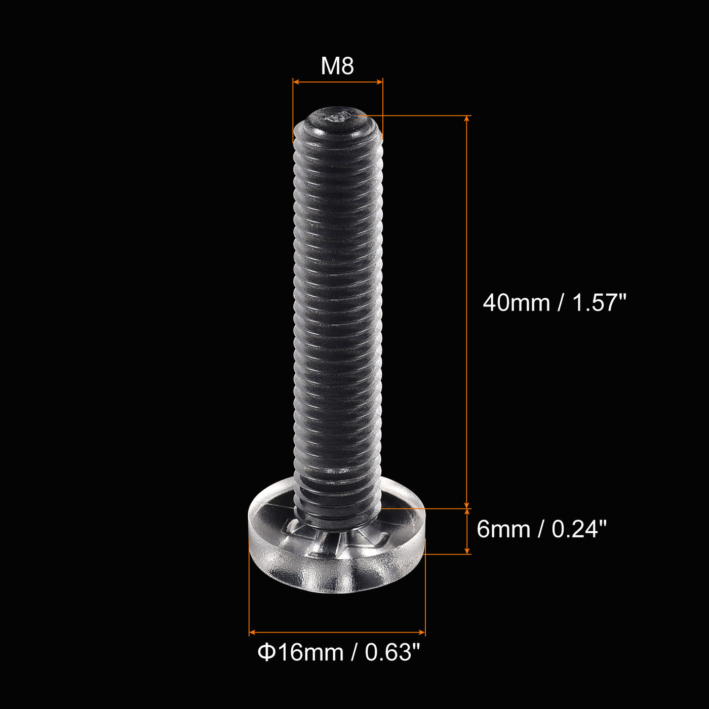 Harfington Plastic Phillips Bolt, PC Pan Head Machine Screws