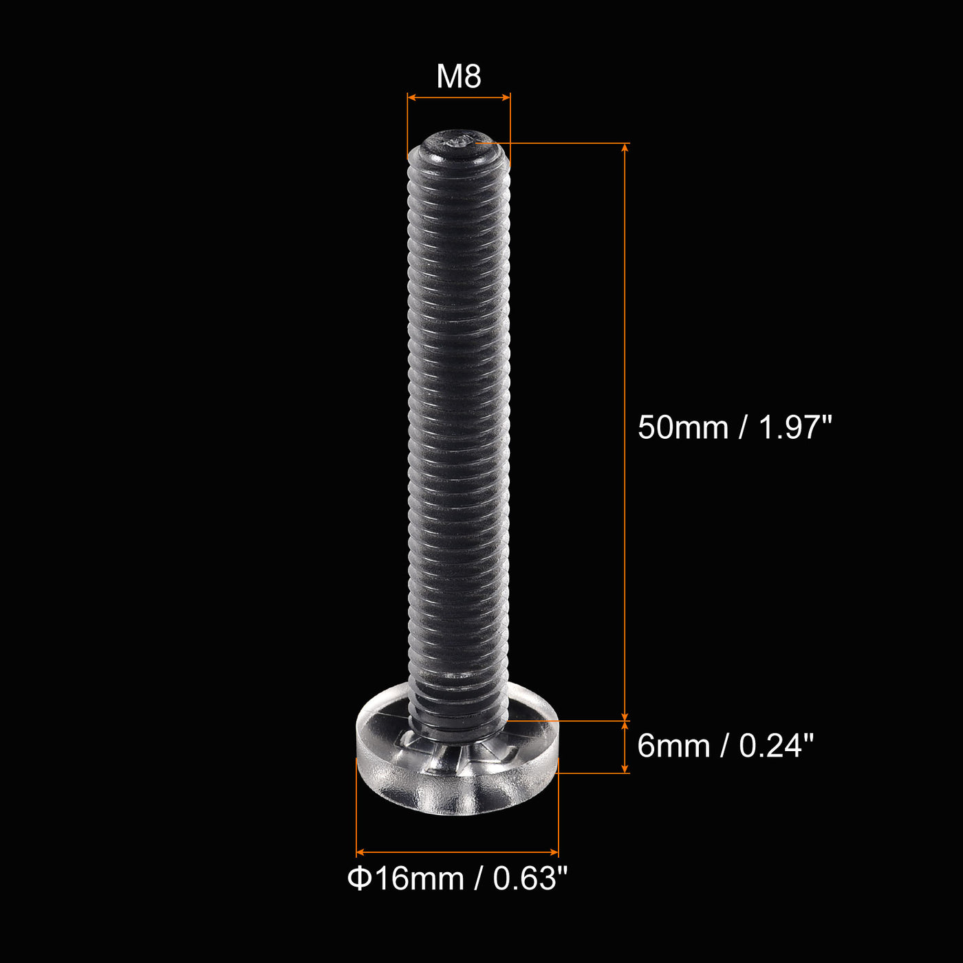 Harfington Plastic Phillips Bolt, PC Pan Head Machine Screws