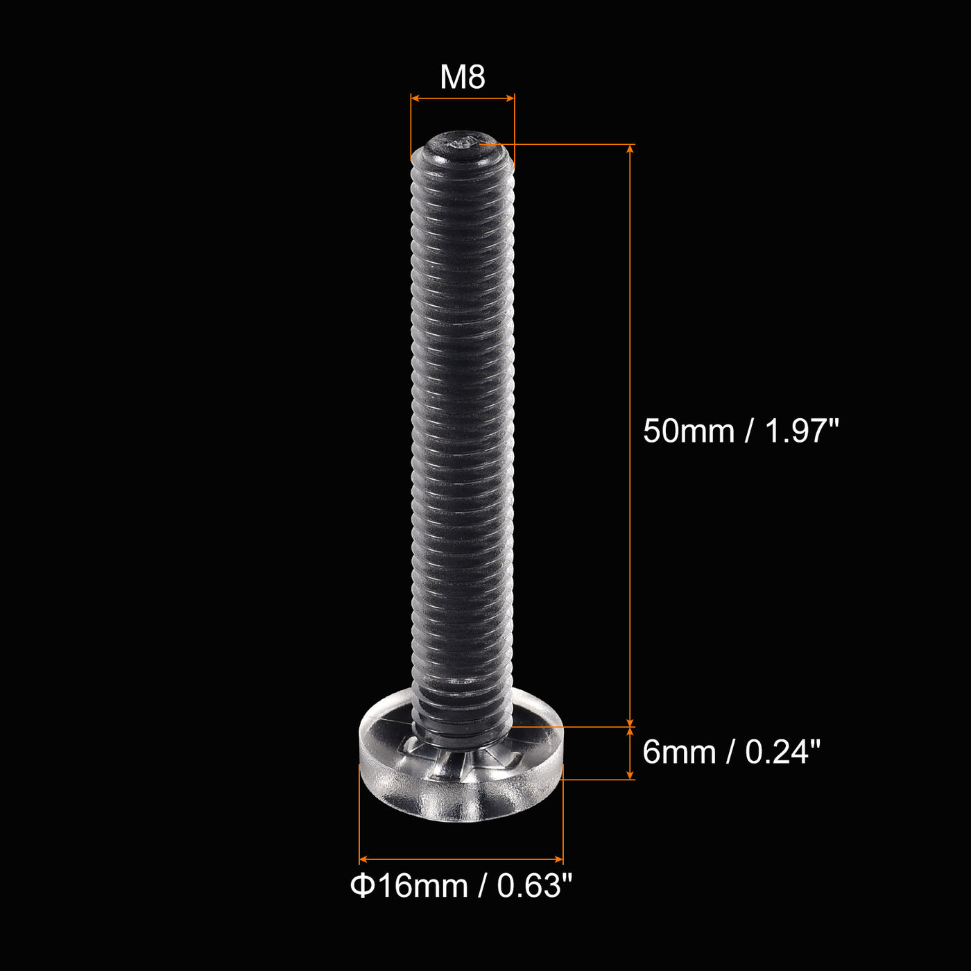 Harfington Plastic Phillips Bolts PC Pan Head Machine Screws