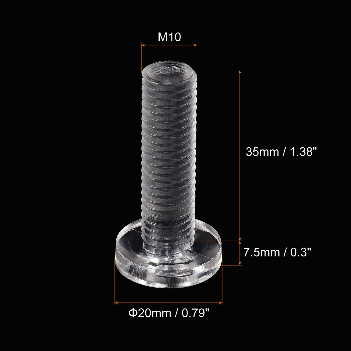 Harfington Plastic Phillips Bolt, PC Pan Head Machine Screws