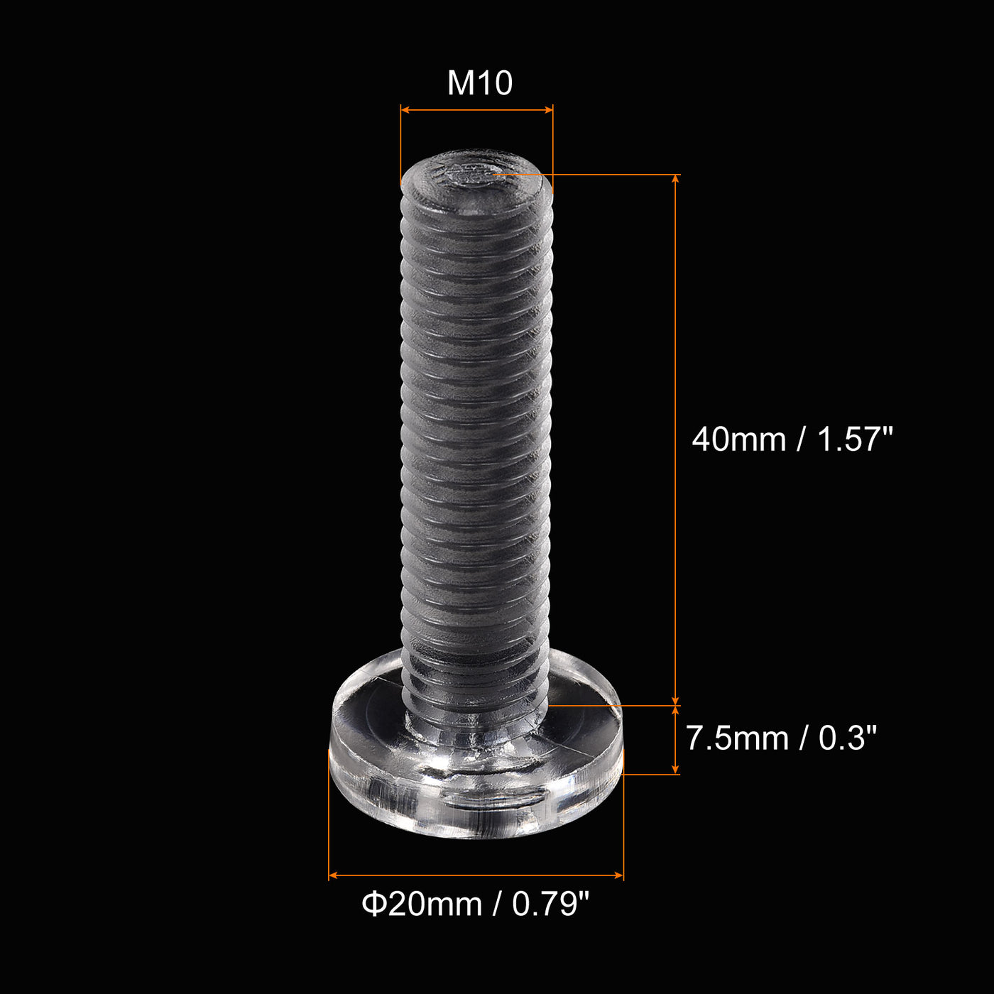Harfington Plastic Phillips Bolt, PC Pan Head Machine Screws