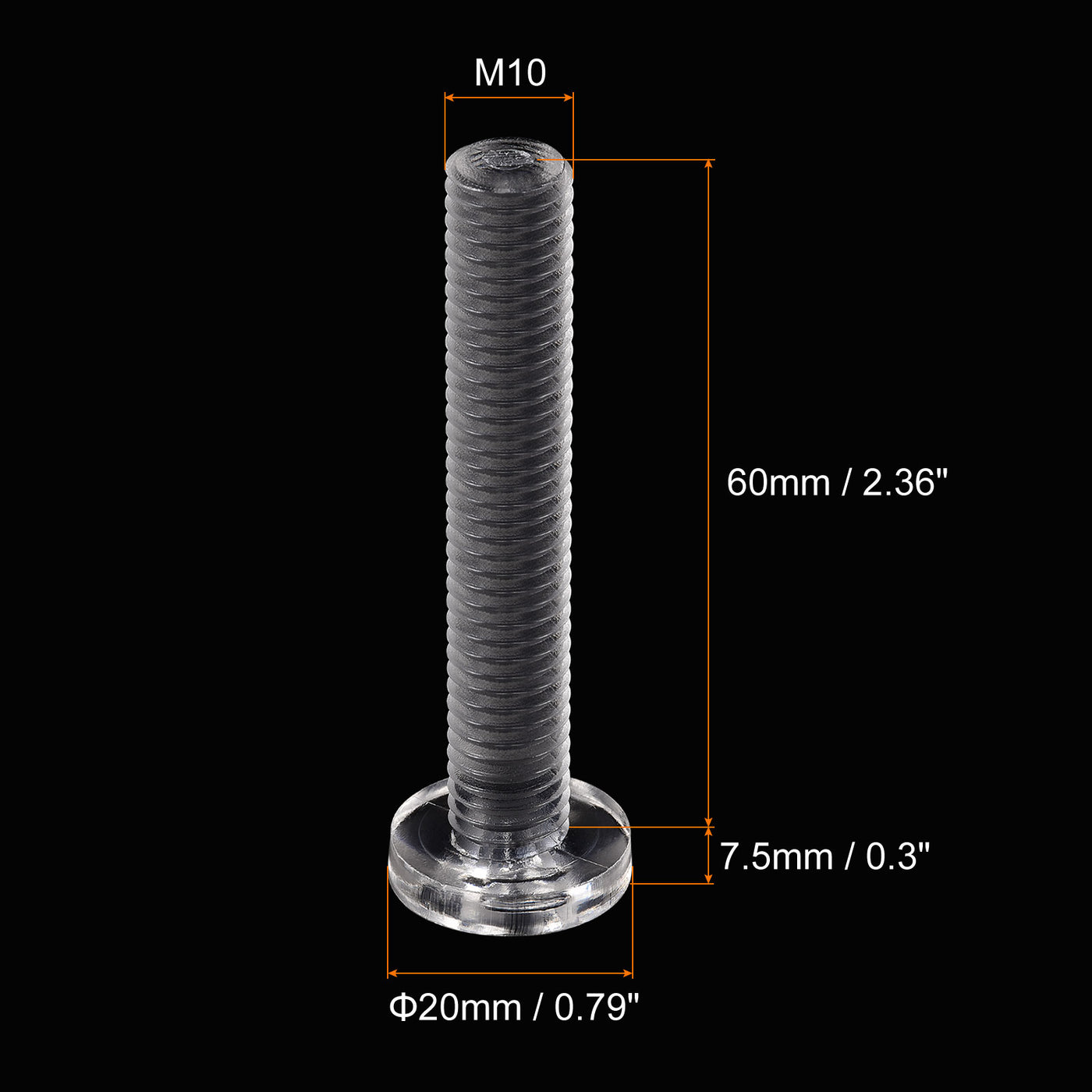 Harfington Plastic Phillips Bolts, PC Pan Head Machine Screws