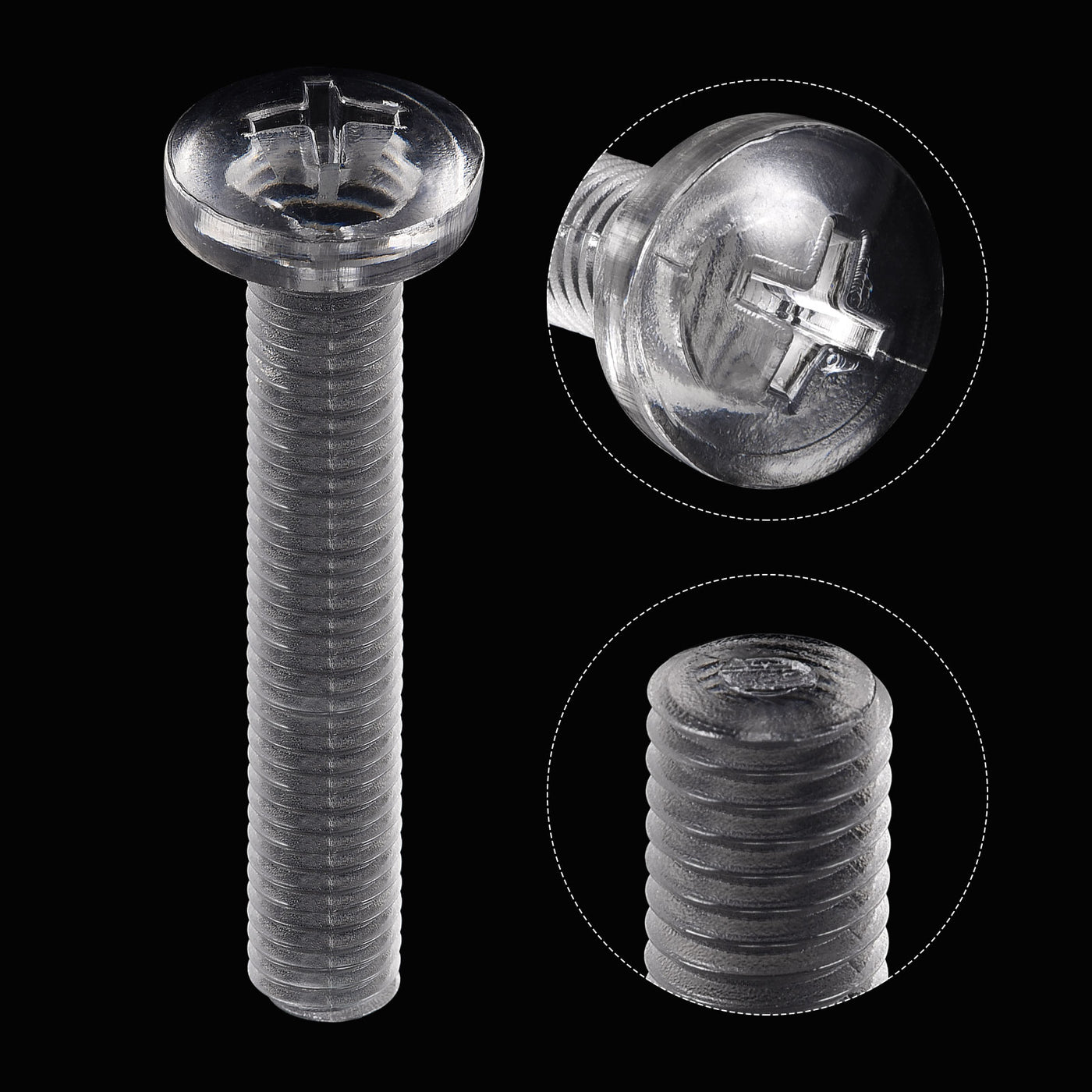 Harfington Plastic Phillips Bolts, PC Pan Head Machine Screws